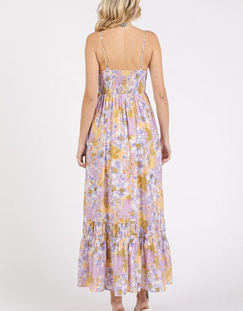 Load image into Gallery viewer, Mittoshop Floral Smocked Back Ruffled Hem Maxi Cami Dress
