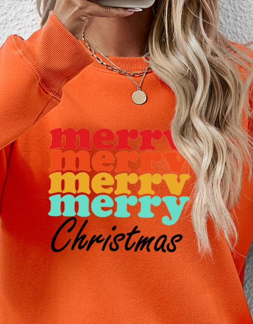 Load image into Gallery viewer, MERRY CHRISTMAS Graphic Long Sleeve Sweatshirt
