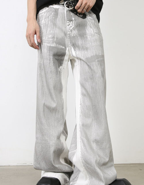 Load image into Gallery viewer, Men's Contrast Wide Leg Jeans
