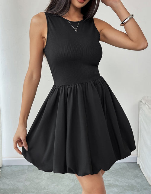 Load image into Gallery viewer, Perfee Ruched Sleeveless Mini Dress
