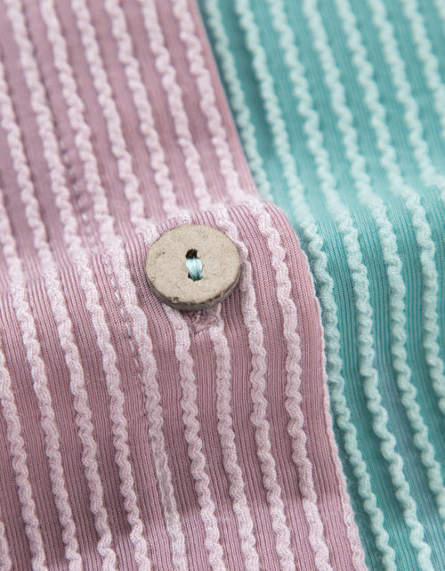 Load image into Gallery viewer, Color Block Corded Button Up Shacket

