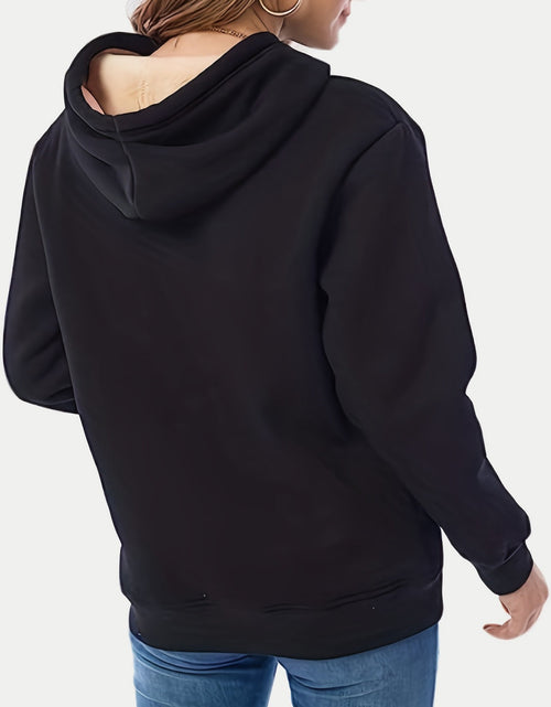 Load image into Gallery viewer, Drawstring Long Sleeve Hoodie with Kangaroo Pocket
