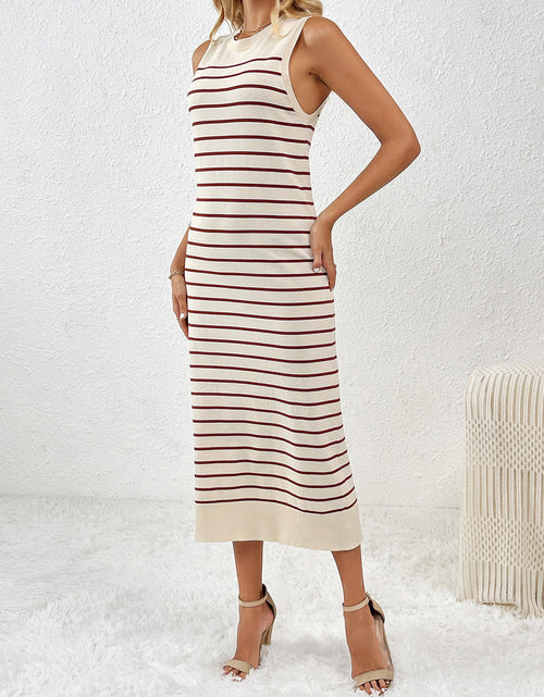 Load image into Gallery viewer, Round Neck Sleeve Midi Knit Dress
