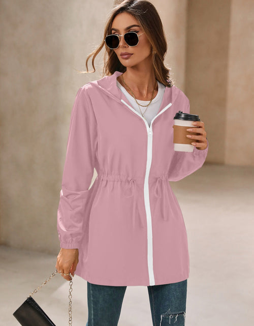 Load image into Gallery viewer, Ivy Lane Outdoor Waterproof Long Sleeve Hooded Windbreaker
