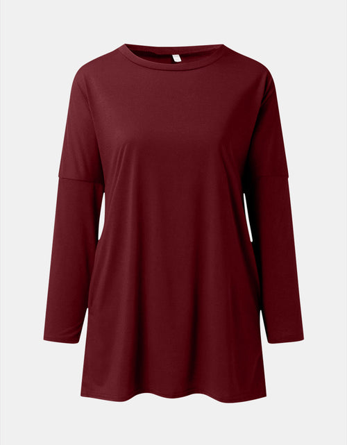 Load image into Gallery viewer, Full Size Round Neck Long Sleeve T-Shirt
