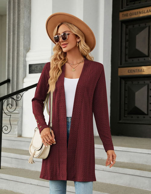 Load image into Gallery viewer, Long Sleeve Open Front Cardigan
