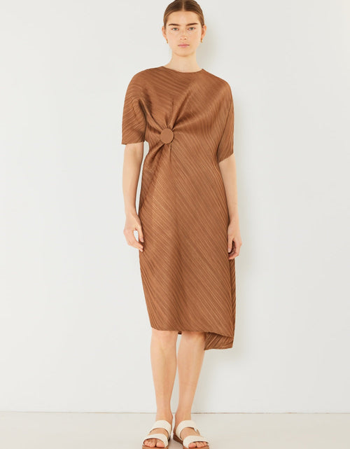 Load image into Gallery viewer, Marina West Swim Pleated Dolman Sleeve Dress
