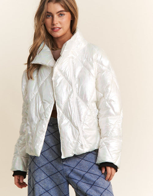 Load image into Gallery viewer, J.NNA Quilted Mock Neck Puffer Jacket
