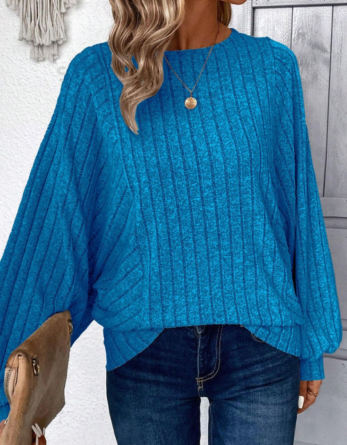 Load image into Gallery viewer, Plus Size Round Neck Batwing Sleeve T-Shirt
