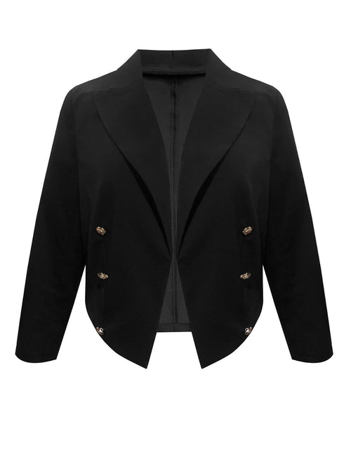 Load image into Gallery viewer, Plus Size Buttoned Lapel Collar Long Sleeve Blazer
