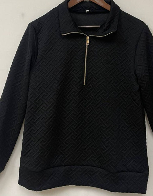Load image into Gallery viewer, Textured Dropped Shoulder Long Sleeve Sweatshirt
