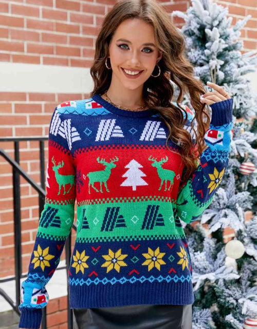 Load image into Gallery viewer, Christmas Round Neck Sweater
