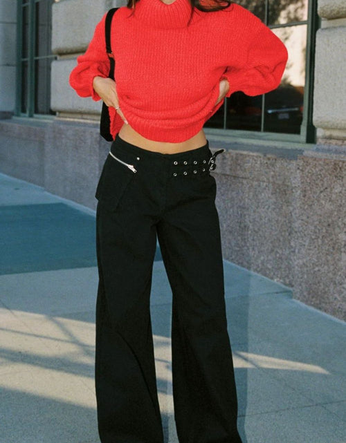 Load image into Gallery viewer, Wide Leg Jeans with Pockets
