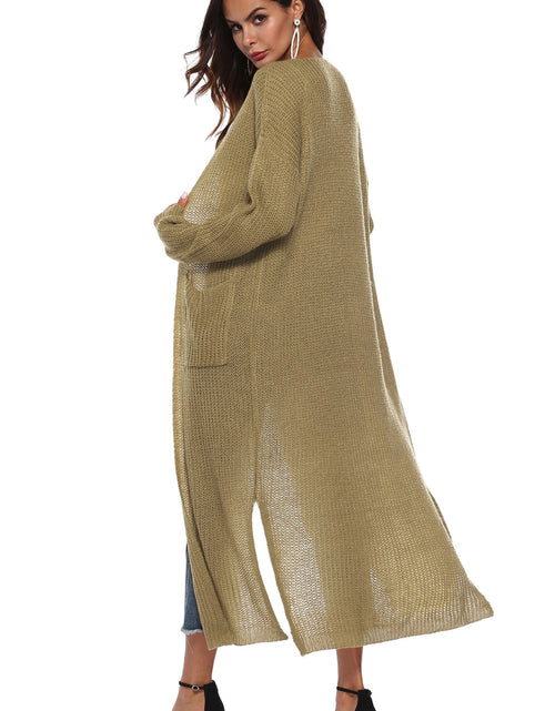 Load image into Gallery viewer, Long Sleeve Open Front Buttoned Cardigan
