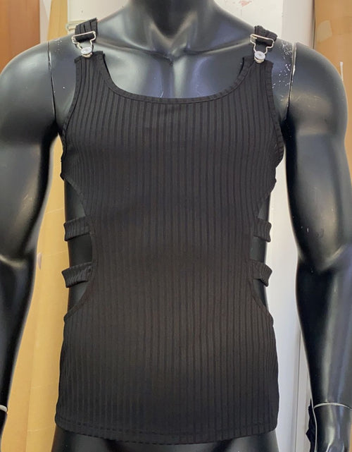 Load image into Gallery viewer, Men's Full Size Side Cutout Round Neck Tank Plus Size
