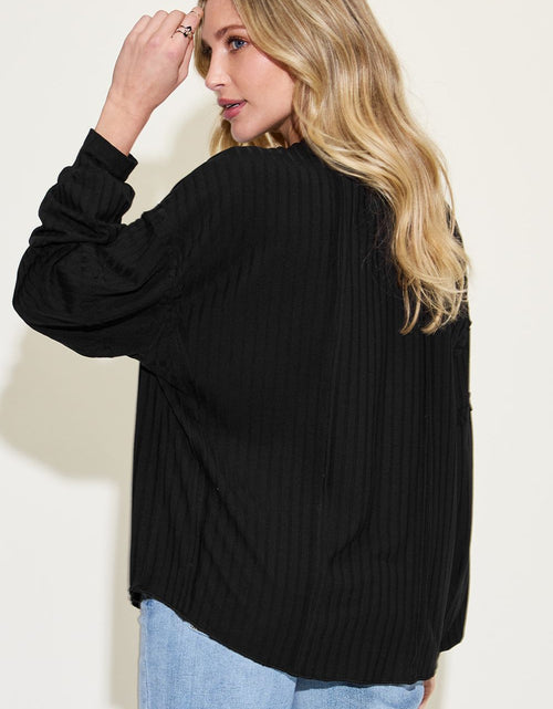 Load image into Gallery viewer, Basic Bae Full Size Ribbed Round Neck Long Sleeve T-Shirt

