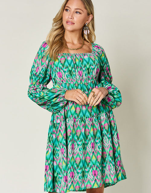 Load image into Gallery viewer, Double Take Full Size Printed Long Sleeve Dress
