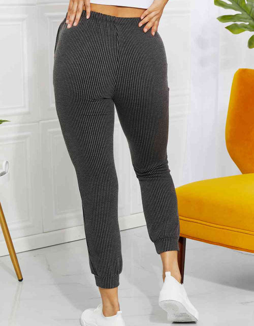 Load image into Gallery viewer, Blumin Apparel Full Size Easy Living Ribbed Joggers
