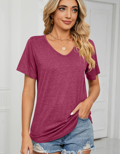 Load image into Gallery viewer, V-Neck Short Sleeve T-Shirt
