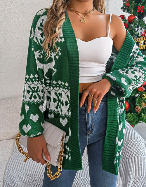 Load image into Gallery viewer, Pocketed Open Front Long Sleeve Cardigan
