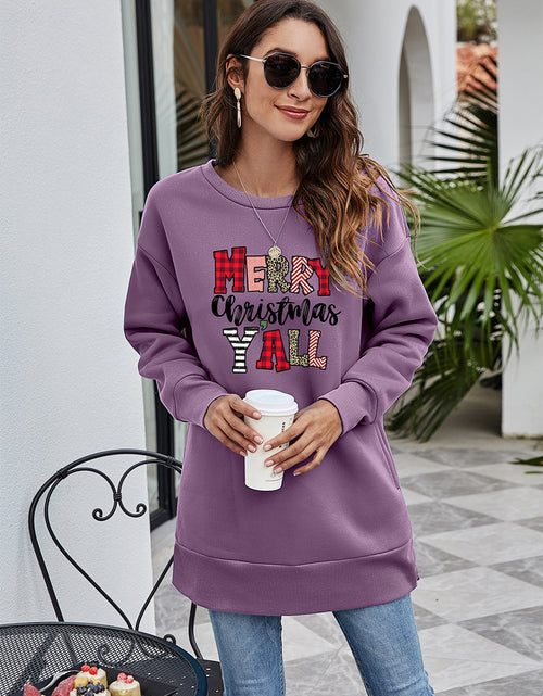 Load image into Gallery viewer, MERRY CHRISTMAS Y'ALL Graphic Sweatshirt
