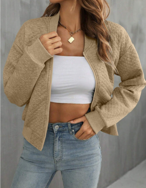 Load image into Gallery viewer, Zip Up Long Sleeve Jacket
