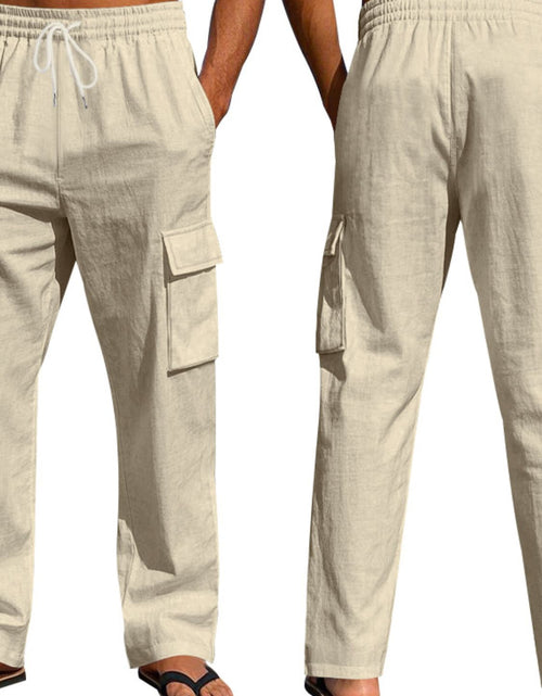 Load image into Gallery viewer, Men's Full Size Drawstring Pants with Pockets Plus Size
