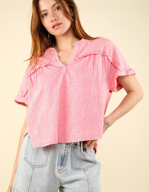 Load image into Gallery viewer, VERY J Nochted Short Sleeve Washed T-Shirt
