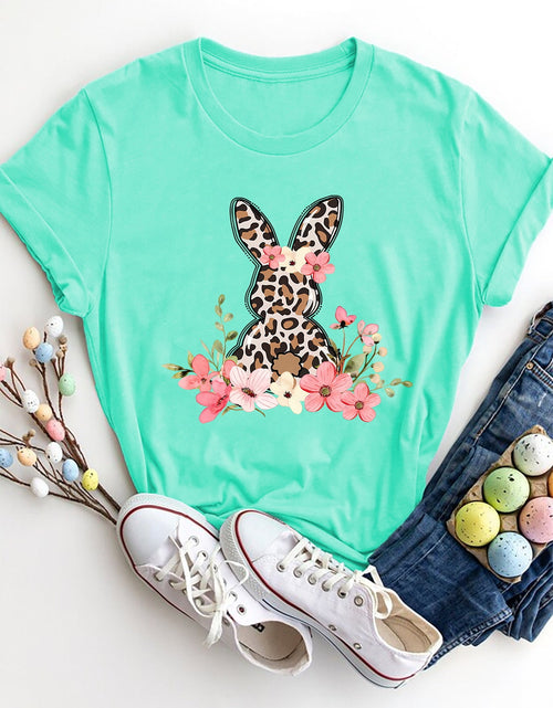 Load image into Gallery viewer, Rabbit Round Neck Short Sleeve T-Shirt

