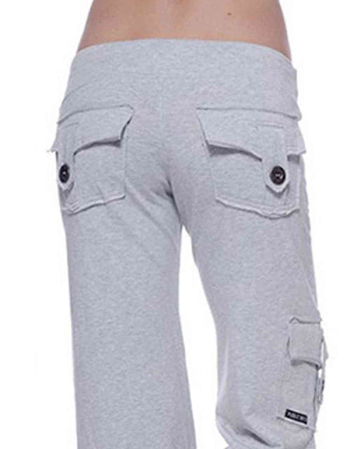 Load image into Gallery viewer, Mid Waist Pants with Pockets
