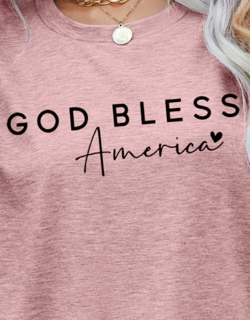 Load image into Gallery viewer, GOD BLESS AMERICA Graphic Short Sleeve Tee
