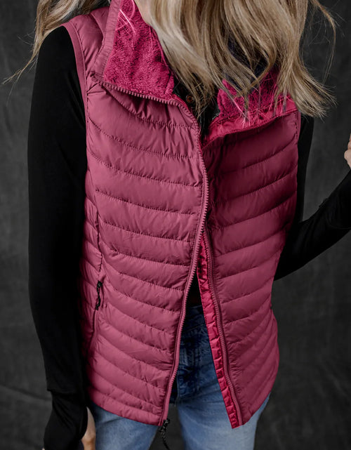 Load image into Gallery viewer, Pocketed Zip Up Vest Coat
