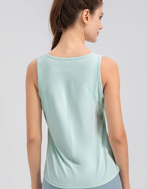 Load image into Gallery viewer, Wide Strap Round Neck Active Tank
