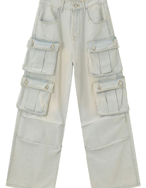 Load image into Gallery viewer, Men's Mid Rise Jeans with Cargo Pockets
