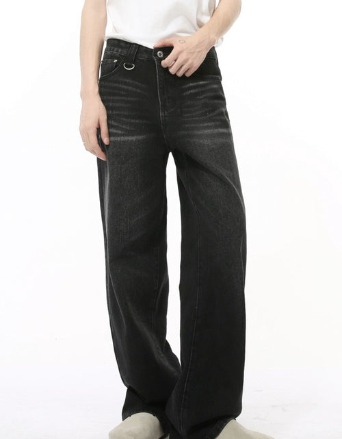 Load image into Gallery viewer, Wide Straight Jeans with Pockets
