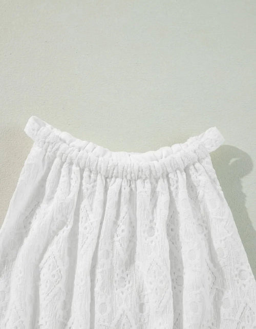 Load image into Gallery viewer, Lace Sleeveless Tied Waist Mini Dress

