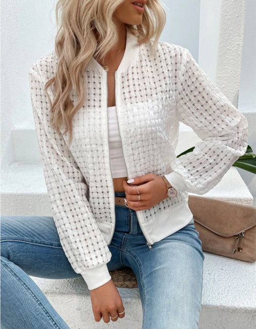 Load image into Gallery viewer, Zip Up Long Sleeve Jacket
