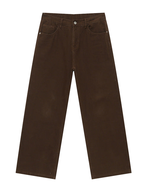 Load image into Gallery viewer, Straight-Leg Jeans with Back Elasticated Waistband
