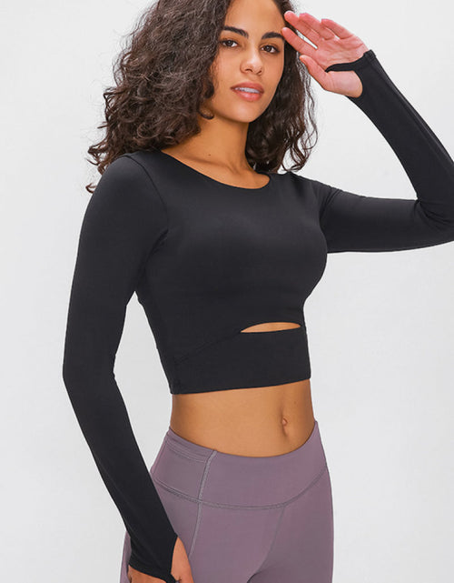 Load image into Gallery viewer, Millennia Long Sleeve Cropped Top With Sports Strap

