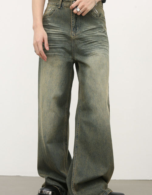 Load image into Gallery viewer, Men's Wide Leg Jeans with Pockets
