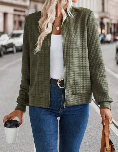 Load image into Gallery viewer, Zip Up Long Sleeve Jacket
