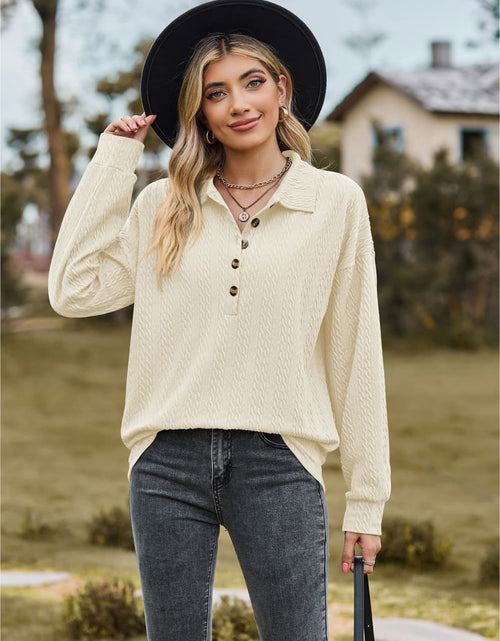 Load image into Gallery viewer, Collared Neck Long Sleeve Blouse
