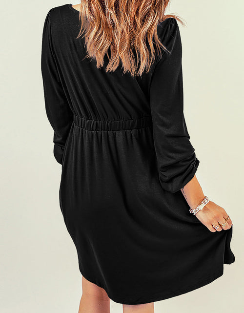 Load image into Gallery viewer, Julianna Button Up High Waist Long Sleeve Dress. by Poppy Lee Lane
