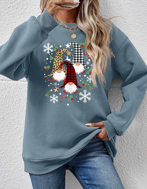Load image into Gallery viewer, Faceless Gnomes Graphic Drop Shoulder Sweatshirt
