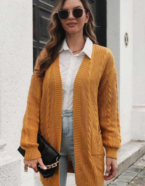 Load image into Gallery viewer, Open Front Longline Cardigan with Pockets
