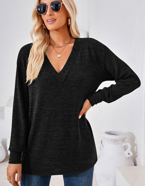 Load image into Gallery viewer, V-Neck Dropped Shoulder T-Shirt
