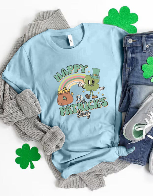 Load image into Gallery viewer, HAPPY ST PATRICK'S DAY Round Neck T-Shirt
