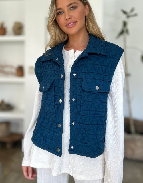 Load image into Gallery viewer, Double Take Full Size Pocketed Texture Snap Down Vest Coat
