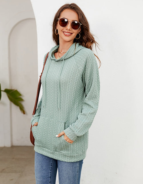 Load image into Gallery viewer, Raglan Sleeve Front Pocket Hoodie
