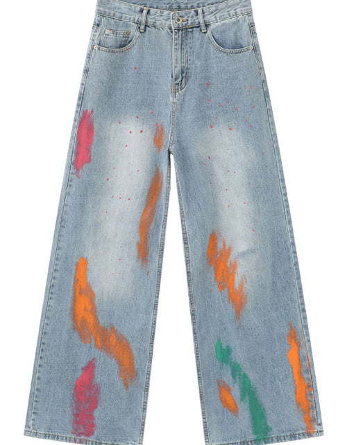 Load image into Gallery viewer, Men's Splash Print Wide Leg Jeans
